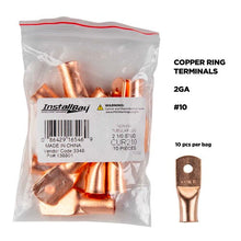 Load image into Gallery viewer, Install Bay CUR210 Copper Uninsulated Ring Terminal 4 Gauge 1/2 inch