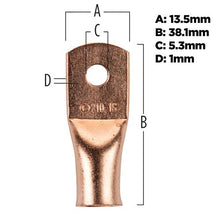 Load image into Gallery viewer, Install Bay CUR210 Copper Uninsulated Ring Terminal 4 Gauge 1/2 inch