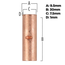 Charger l'image dans la galerie, Install Bay CUR4 Copper Uninsulated Butt Connector 4 Gauge Package of 25