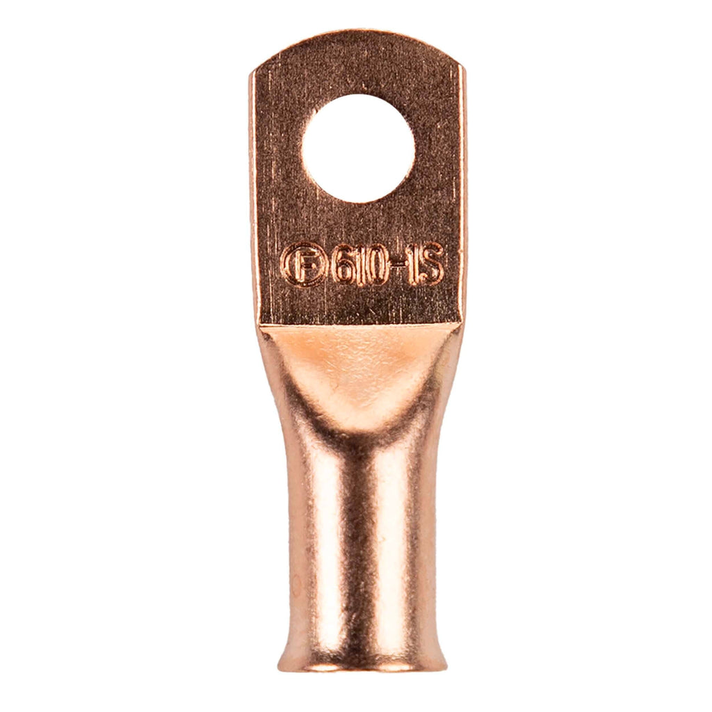 Install Bay CUR610 Copper Uninsulated Ring Terminal 6 Gauge #10