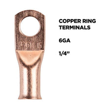 Charger l'image dans la galerie, Install Bay CUR614 Copper Uninsulated Ring Terminal 6 Gauge 1/4 inch