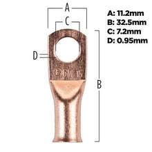 Charger l'image dans la galerie, Install Bay CUR614 Copper Uninsulated Ring Terminal 6 Gauge 1/4 inch
