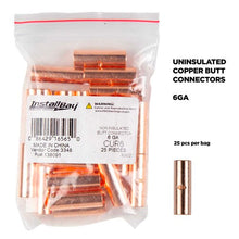 Charger l'image dans la galerie, Install Bay CUR6 Copper Uninsulated Butt Connector 6 Gauge Package of 25