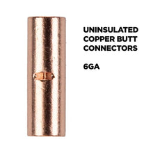 Charger l'image dans la galerie, Install Bay CUR6 Copper Uninsulated Butt Connector 6 Gauge Package of 25
