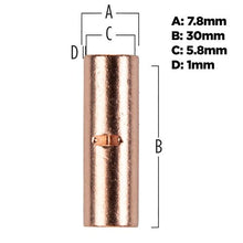 Charger l'image dans la galerie, Install Bay CUR6 Copper Uninsulated Butt Connector 6 Gauge Package of 25