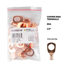 Charger l'image dans la galerie, Install Bay CUR812 Copper Uninsulated Ring Terminal 8 Gauge 1/2 inch