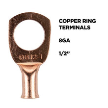 Charger l'image dans la galerie, Install Bay CUR812 Copper Uninsulated Ring Terminal 8 Gauge 1/2 inch