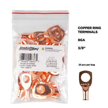 Load image into Gallery viewer, Install Bay CUR838 Copper Uninsulated Ring Terminal 8 Gauge 3/8 inch