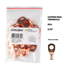 Charger l'image dans la galerie, Install Bay CUR8516 Copper Uninsulated Ring Terminal 8 Gauge 5/16 inch