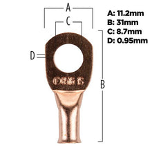 Charger l'image dans la galerie, Install Bay CUR8516 Copper Uninsulated Ring Terminal 8 Gauge 5/16 inch