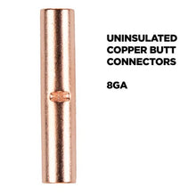 Load image into Gallery viewer, Install Bay CUR8 Copper Uninsulated Butt Connector 8 Gauge Package of 25