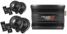 Load image into Gallery viewer, Cerwin Vega CVP1600.4D 1600W Amp + 2 XED650C Speakers + 4 Gauge Amp Kit