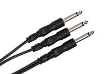 Load image into Gallery viewer, Hosa CYP-103 Y Cable - 1/4-inch TS Male to Dual 1/4-inch TS Male - 3 foot