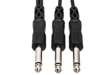 Load image into Gallery viewer, Hosa CYP-103 Y Cable - 1/4-inch TS Male to Dual 1/4-inch TS Male - 3 foot