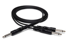 Load image into Gallery viewer, Hosa CYP-103 Y Cable - 1/4-inch TS Male to Dual 1/4-inch TS Male - 3 foot