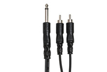 Load image into Gallery viewer, Hosa CYR-103 Y Cable - 1/4-inch TS Male to Dual RCA Male - 9 foot