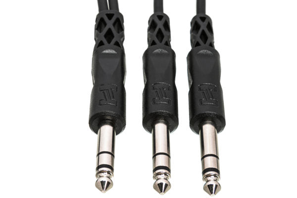 Hosa CYS-105 Y Cable - 1/4-inch TRS Male to Dual 1/4-inch TRS Male - 5 foot