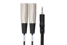 Load image into Gallery viewer, Hosa CYX-402M Stereo Breakout Cable - 3.5mm TRS Male to Dual XLR3 Male - 6.5 foot
