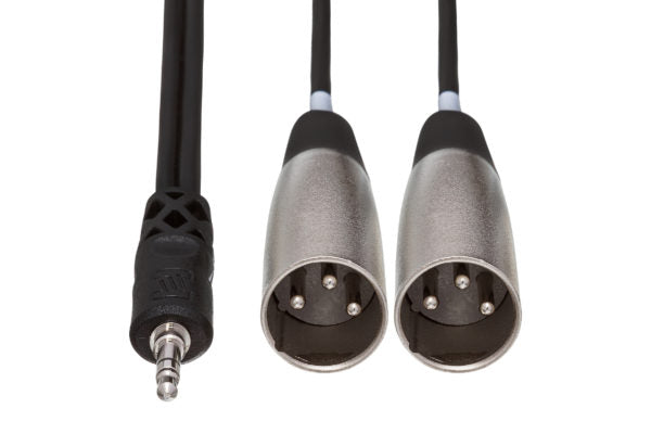 Hosa CYX-402M Stereo Breakout Cable - 3.5mm TRS Male to Dual XLR3 Male - 6.5 foot