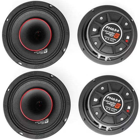 2 Pair Cerwin Vega PH654 600W 6.5" PRO Series Full Range Coaxial 4-ohm Speakers