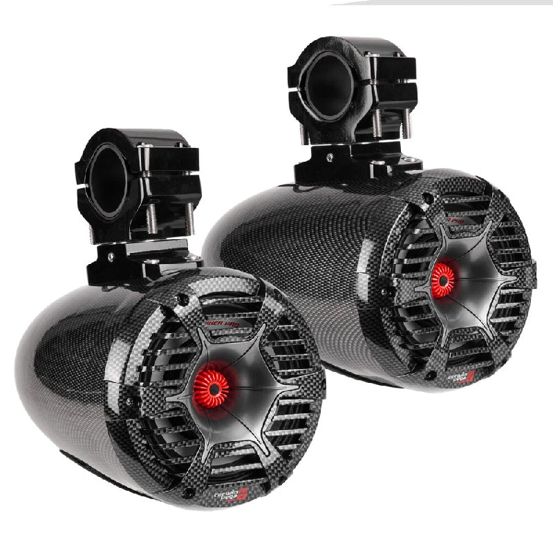 Cerwin Vega SPMT65SCFB RPM Stroker Pro Series 6.5" 400W Peak Power Handling, 3-Way Marine Tower Speakers