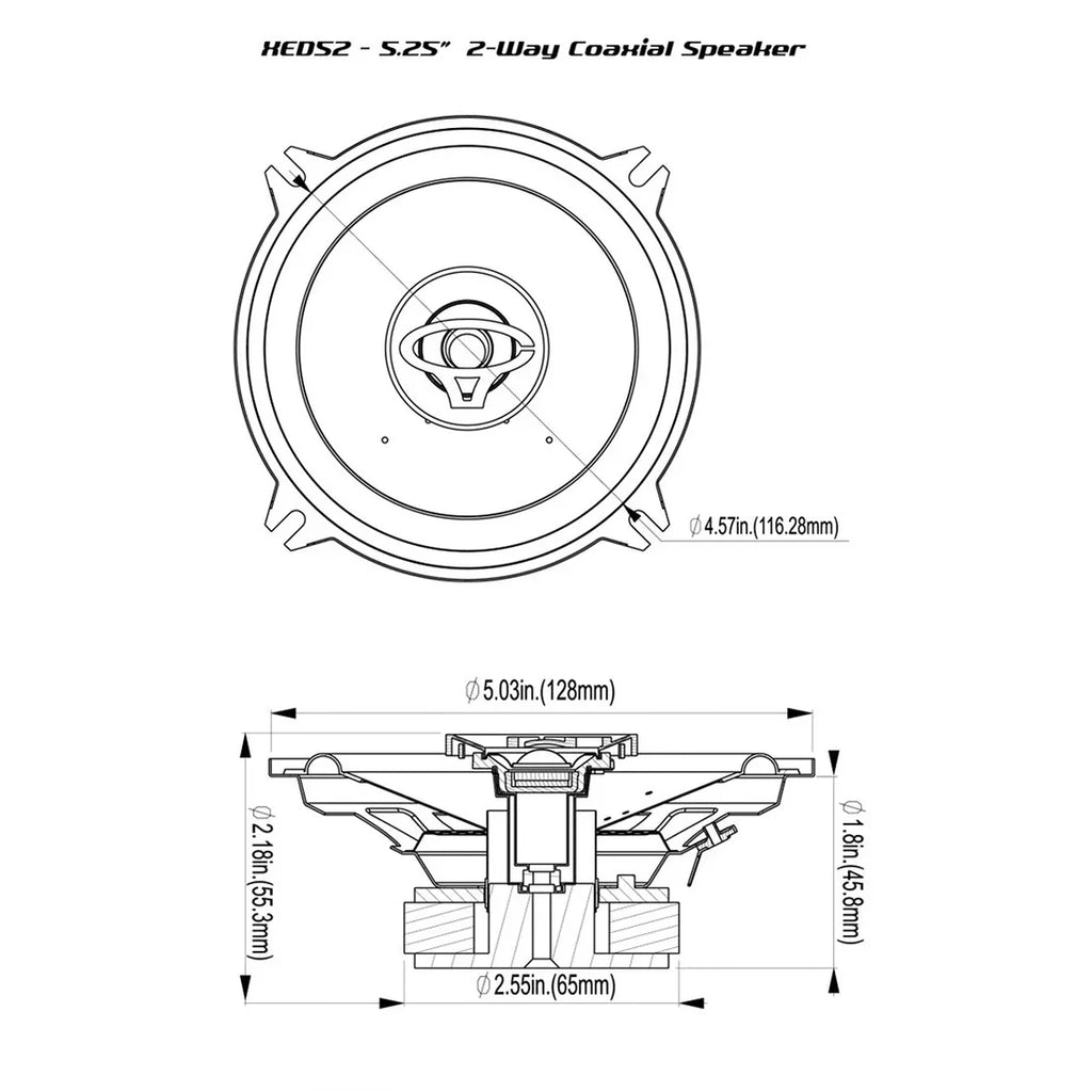 Cerwin Vega XED52 5.25" 2-Way XED Series Coaxial Car Speakers