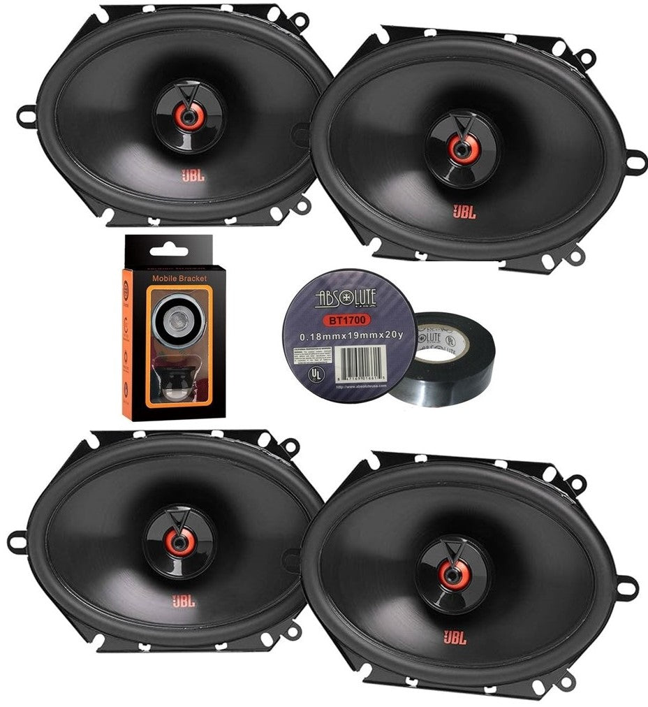 2 Pair JBL Club 8622F 360W 6x8" Club Series 2-way Coaxial Speakers Bundle