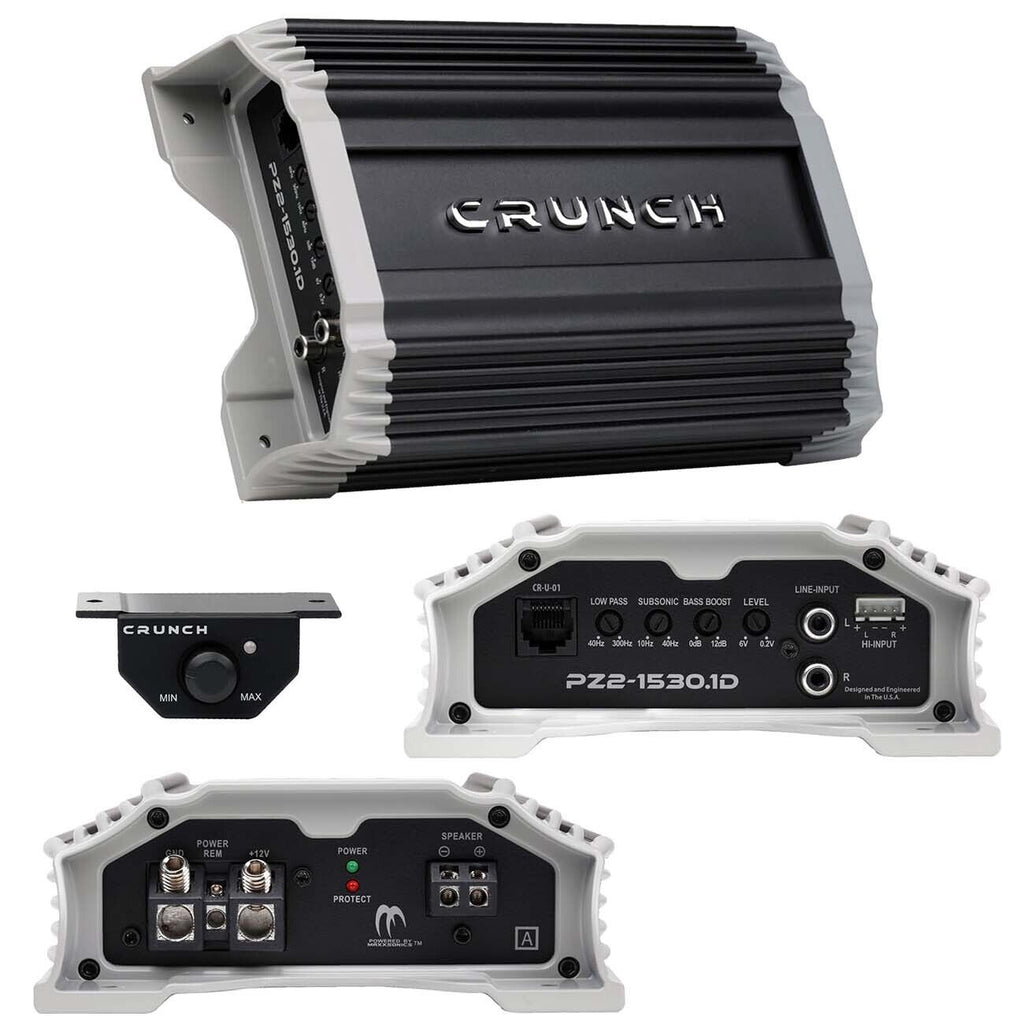 Crunch PZ2-1530.1D 1500 Watt Mono Amplifier 1 Ohm Stable Car Audio Amplifier