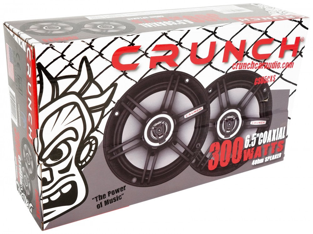 Crunch CS65CXS 600W Peak (300W RMS) 6.5" CS Series 2-Way Coaxial Car Speakers