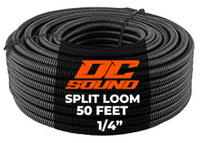 Load image into Gallery viewer, DC Sound 1/4" 5mm 50 Feet Split Wire Loom Cable Sleeves Conduit Protective Tubing