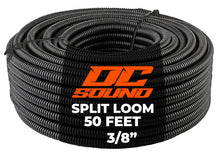 Load image into Gallery viewer, DC Sound 3/8" 10mm 50 Feet Split Wire Loom Cable Sleeves Conduit Protective Tubing
