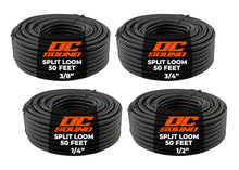 Charger l'image dans la galerie, DC Sound 4-Pack 1/4", 3/8", 1/2", 3/4" x 50 Feet Each Split Wire Loom Convoluted Tubing