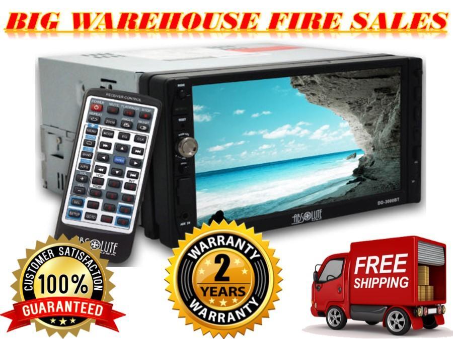 Absolute DD-3000ABT 7-Inch Double Din Multimedia DVD Player With Pioneer TS-G1620F 6.5", TS-G6930F 6x9" Speakers And Free Absolute TW600 Tweeter