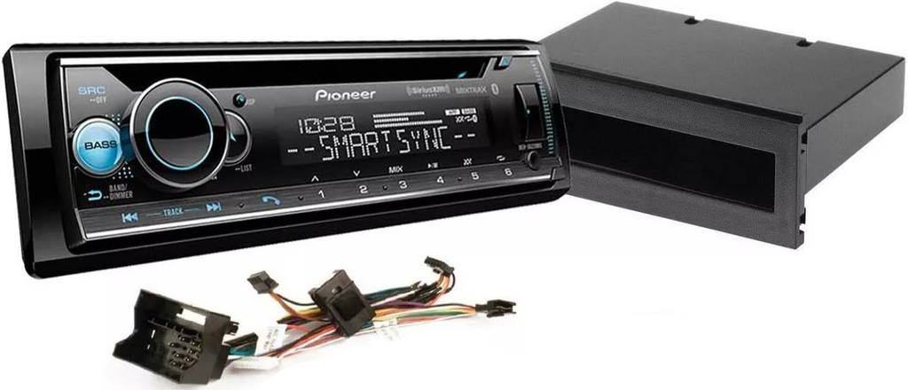 Pioneer DEH-S6220BS 1-DIN In-Dash CD/DM Bluetooth & Dash Kit Fits 2002 VW Golf