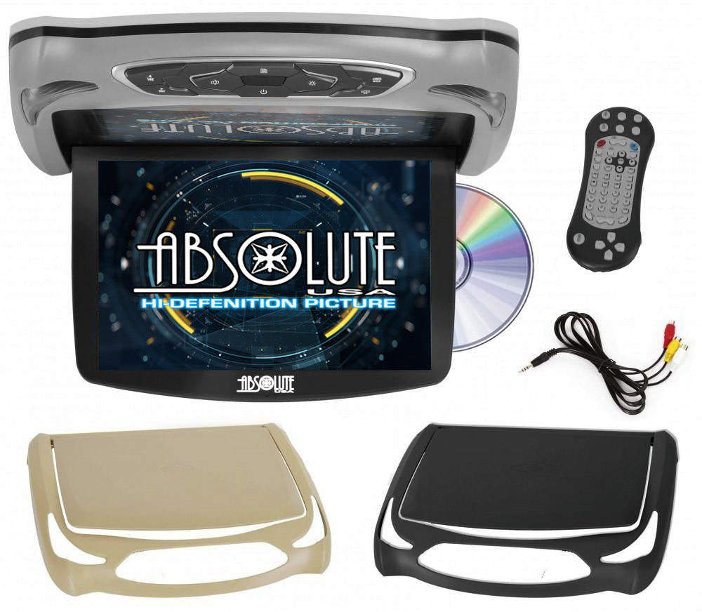 14" Car Roof Mount Overhead Flip Down TFT LCD Monitor with Built-in DVD Player