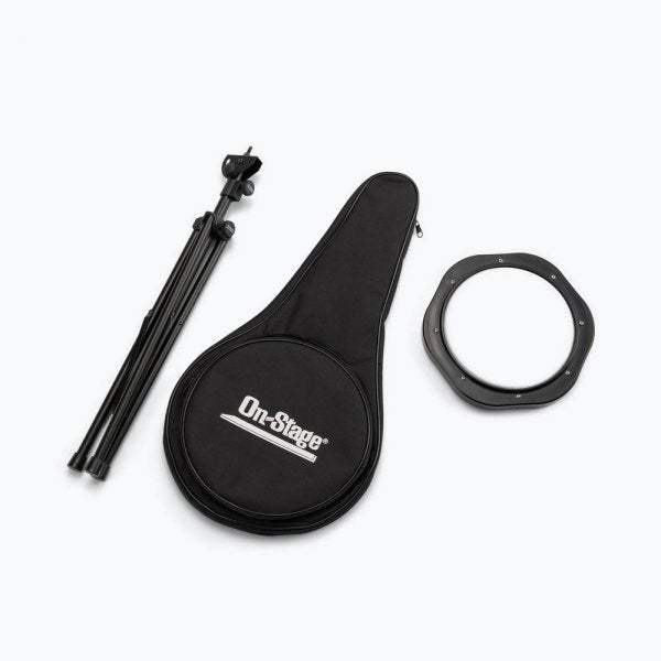 On-Stage DFP5500 Drum Practice Pad with Stand and Bag