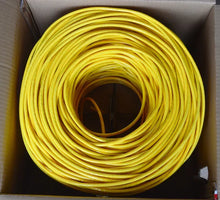Load image into Gallery viewer, Cat6 Ethernet Cable 23AWG 600Mhz UL Bare Solid Copper Wire UTP 1000' Yellow