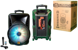 DJ15BTA HYBRID DJ PARTY SPEAKER WITH BLUETOOTH MP3 USB PLAYER BUILT IN BAT 3000W