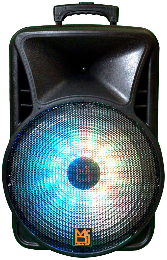 Pair of MR DJ DJ15BAT+ 15" Portable Bluetooth Speaker