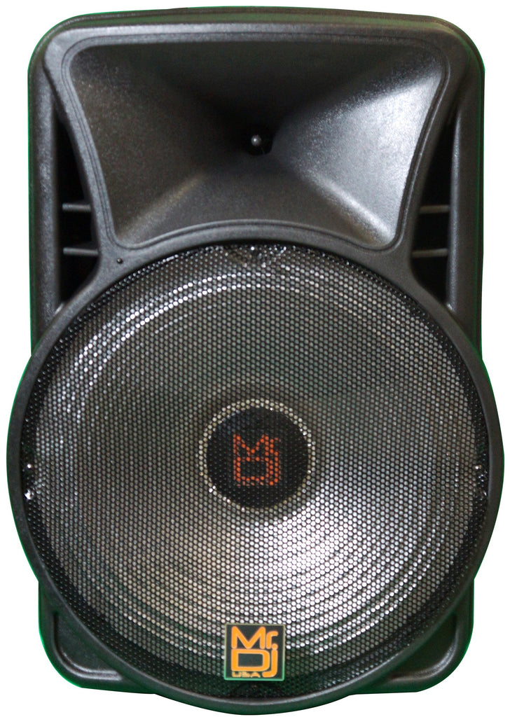 Mr. Dj DJ15BAT+ 15" Portable Trolley PA DJ Active Powered Bluetooth TWS Speaker 3500 Watts LCD/MP3/USB/micro SD