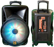 Charger l&#39;image dans la galerie, MR DJ DJ18BAT+ 18&quot; Portable Bluetooth Speaker + Speaker Stand + 18-LED Moving Head DJ Light