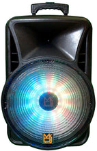 Load image into Gallery viewer, MR DJ DJ18BAT+ 18&quot; Portable Bluetooth Speaker + Speaker Stand + 18-LED Moving Head DJ Light
