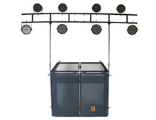 Load image into Gallery viewer, MR DJ DJ Booth Table with 8FT Lighting Truss System Foldable Black Scrim