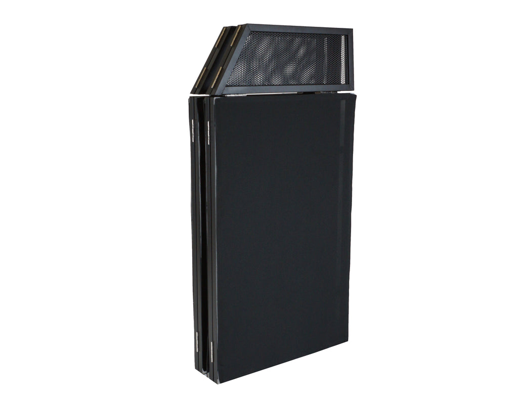 MR DJ DJ Booth Table with 8FT Lighting Truss System Foldable Black Scrim