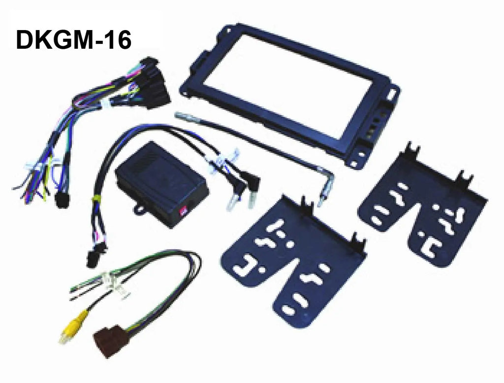 Crux DKGM-16  OnStar Radio Replacement interface w/ SWC Retention, & Double Din Dash Kit for Select GM LAN-29 Bit Vehicles 2006 – 2017