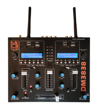 Load image into Gallery viewer, MR DJ DM3838 2 Channel Portable PA DJ Mixer Double Wireless Connection BT USB SD Slot