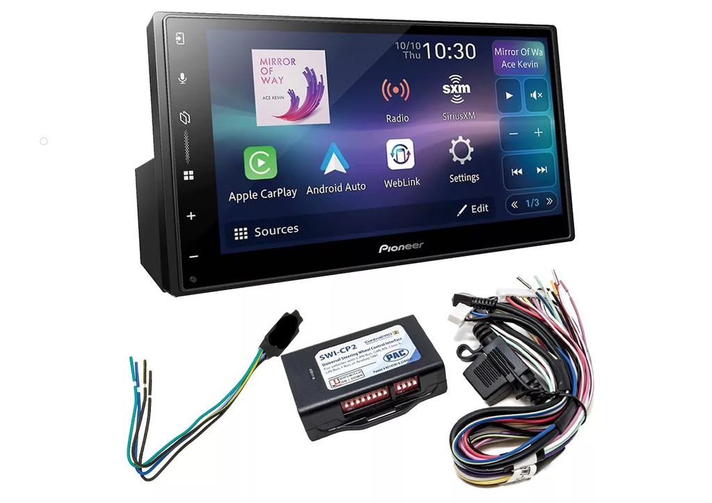 Pioneer DMH-W3050NEX 6.8" Indash Media Receiver CarPlay Android Auto + Steering Wheel Control + Bypass