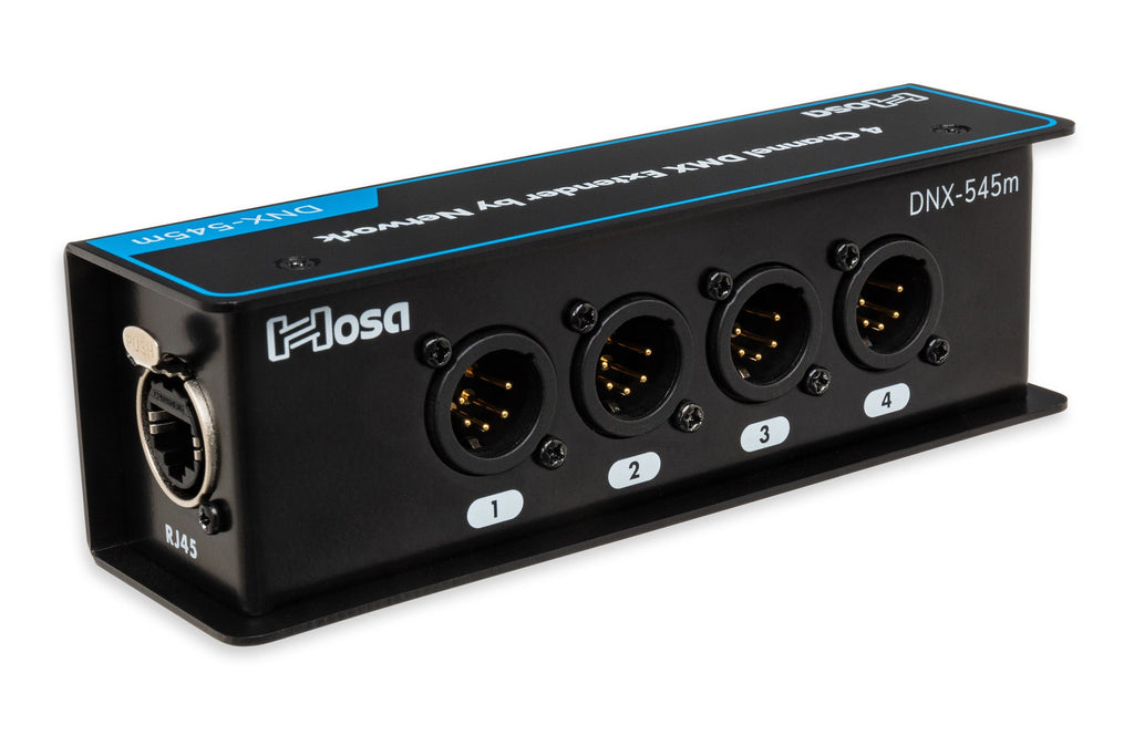 Hosa DNX-545M DMX Extender - 5-pin XLR Male to Ethernet/RJ45/Cat 5e, Cat 6, or Above