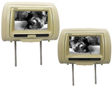 Charger l'image dans la galerie, Absolute DPH-770PKGC 7.5" Pair Cream Headrest TFT/LCD Monitor DVD/USB/SD Package