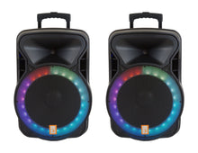 Load image into Gallery viewer, 2 MR DJ DSP4500PKG 15" Active DSP PA DJ Karaoke Speaker